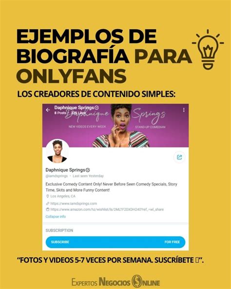 ejemplos de biografías para onlyfans|Guía definitiva para una biografía de OnlyFans que。